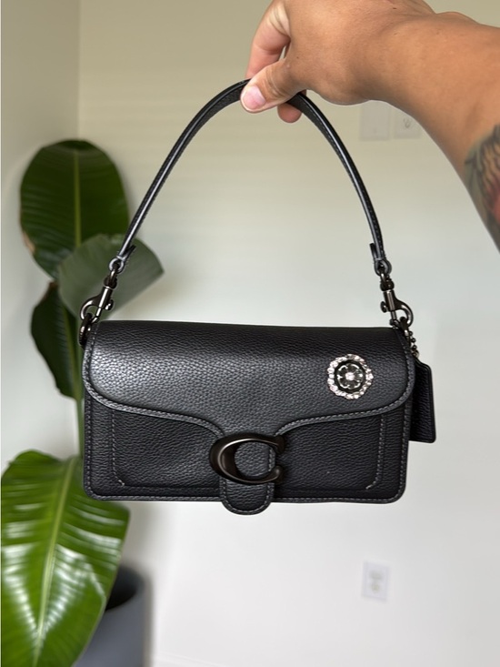 Coach Handbags - Coach Black Pebbled Leather Mini Shoulder Bag with Signature 'C'